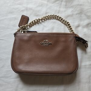 Coach Nolita 15 Mini Brown Leather Women's Wristlet